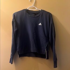 Adidas Dark Blue Crewneck with White Accents. Size XS.